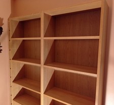 IKEA BILLY BOOKCASES OAK EFFECT X2 PLUS A BILLY CD/DVD SHELVING UNIT Exc't COND'