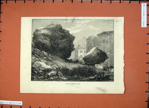 Original old antique - old, print
