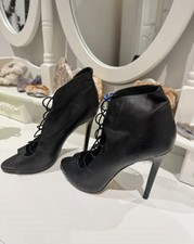 Topshop black faux leather