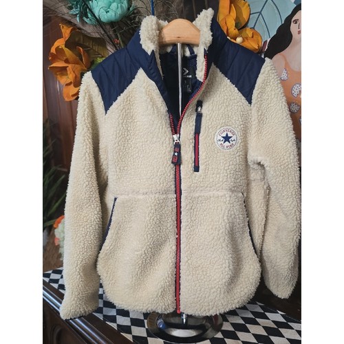 Converse cream sherpa jacket - converse,