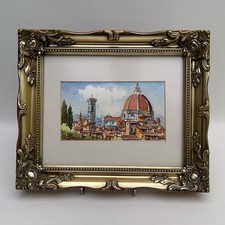 Florence Dome Firenz Watercolour Gold Coloured Ornate Frame Gallery Wall
