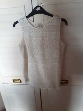 Women's NEXT Wardrobe Essentials, Sleeveless, Crochet Top, Size 8