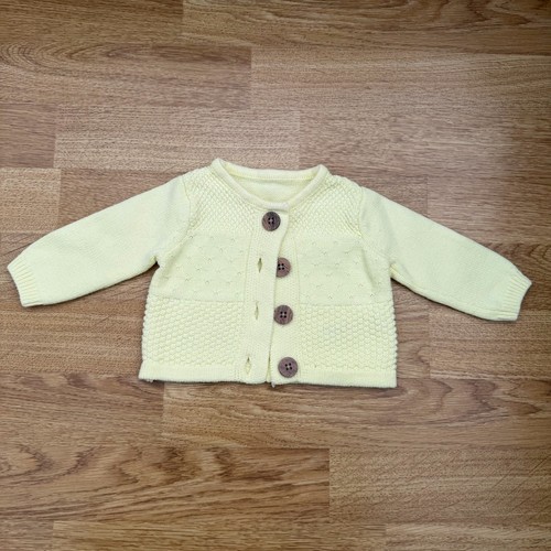 Nutmeg yellow baby cardigan - nutmeg,