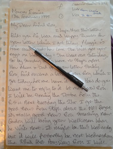 Prison letter ron kray - letter,