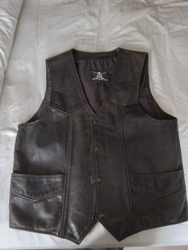 Mens brown leather waistcoat - mens,