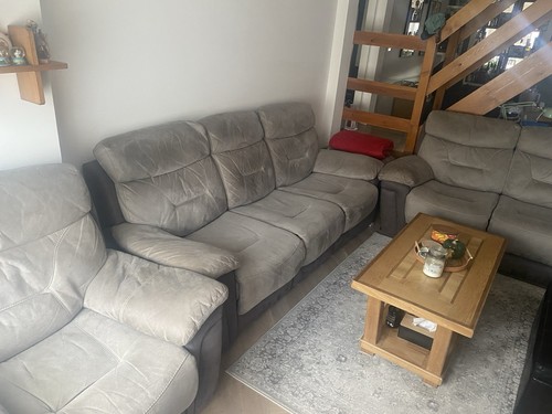 Living room sofa set grey - living,