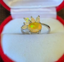 Real Opal Ring On Silver