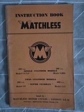 VINTAGE OG Matchless Instruction Book 350cc 500cc Twin Single G3/LS G80S G9 G11