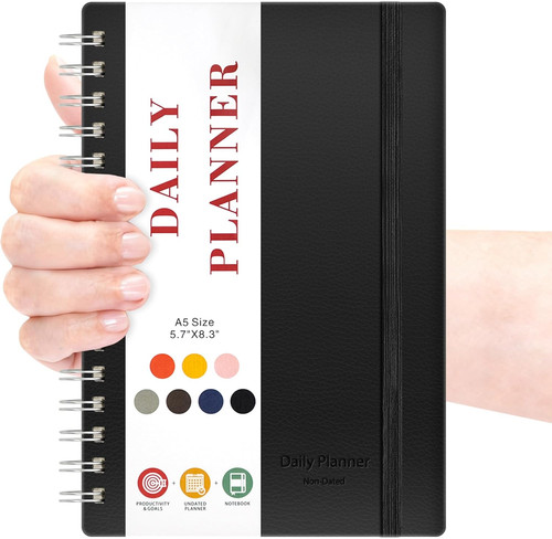 Daily planner undated - daily, a5
