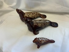 Vintage 70's Fosters Pottery Cornish Brown Honeycomb Glazed