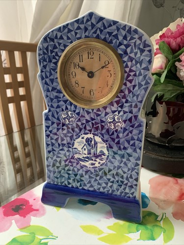 Antique blue delft 1920s clock - 1920s,