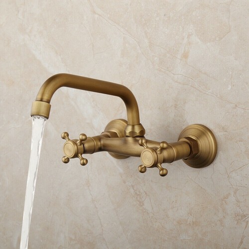 Antique brass bathroom sink - brass,
