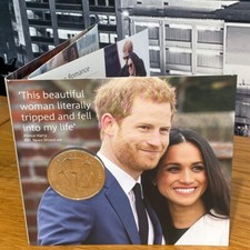 Prince Harry Meghan Markle Wedding Royal Mint £5 Coin Spare 2018 Original