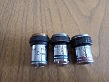 3 X Wild Fluotar Heerbrugg Swiss 10/0.40, 6/0.20, 3/0.10 Objectives