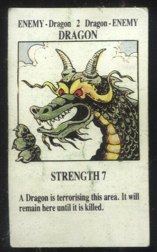 Dragon enemy adventure card - dragon,