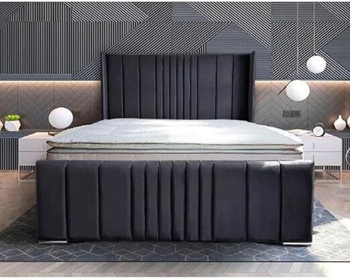 5ft kingsize wingback black - kingsize,