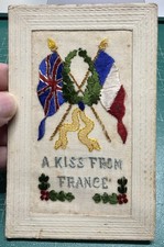 WW1 Silk Postcard “A Kiss
