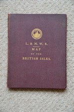 A scarce vintage L&NWR railway map of the British Isles bound in card covers. 