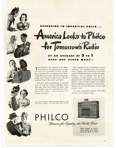 1945 philco radio floor - 1945,