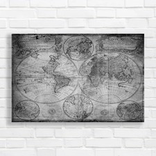 The Old Vintage Map Black
