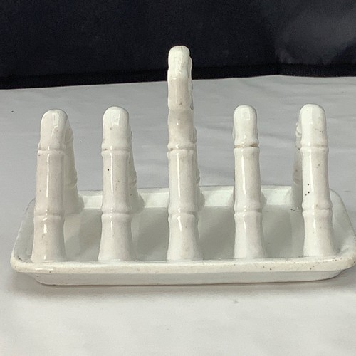 White toast rack bamboo - white,