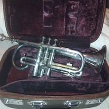 Vintage Eb Soprano Cornet By Makers Hawkes & son