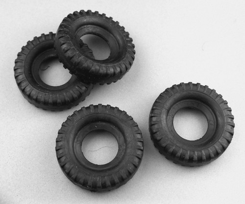 Dinky toy black rubber tires - 4,