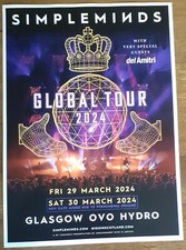 Simple Minds - live band music show HYDRO promotional tour concert gig poster