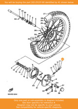 YAMAHA Ring, Stop, 102-25137-00 OEM XT500 FS1 SR125 XS400 YB100 SR500 DT50 XT125