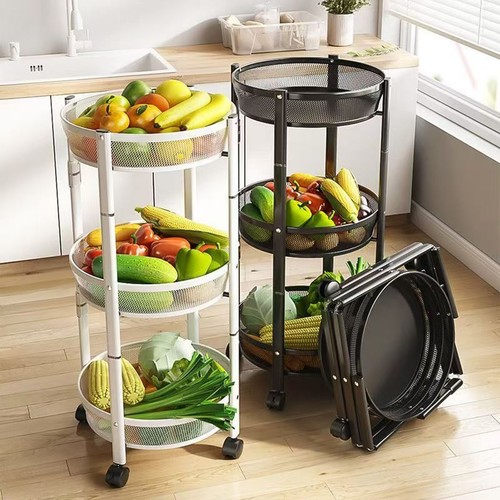 Tier foldable rolling cart - foldable,