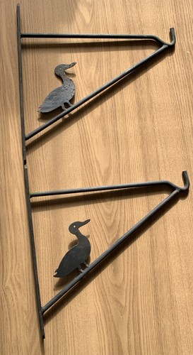 Vintage pair wrought - wrought, iron