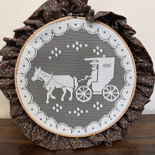 Embroidery hoop horse buggy - embroidery,