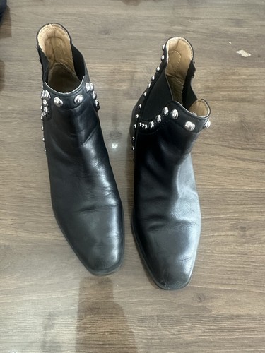 Zara black leather chelsea - zara,