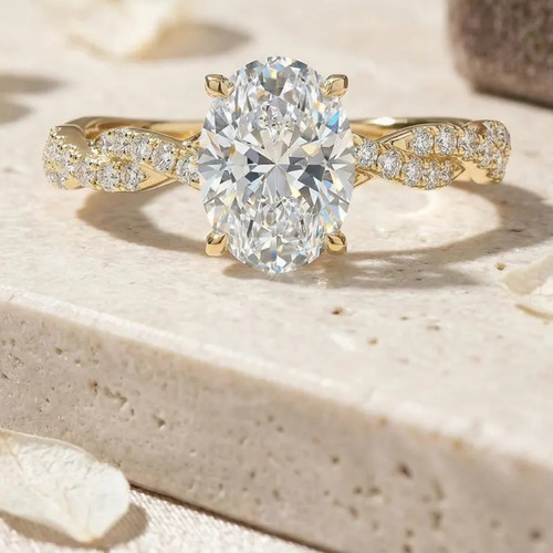 Carat oval cut lab grown - lab,