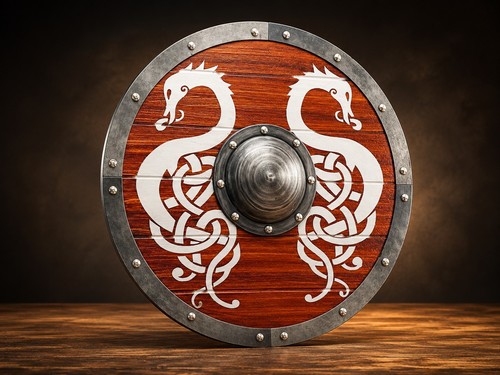 Viking shield wooden - viking,