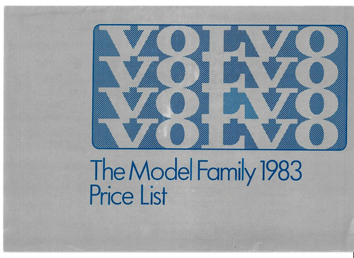 Volvo prices equipment 1983 - &,