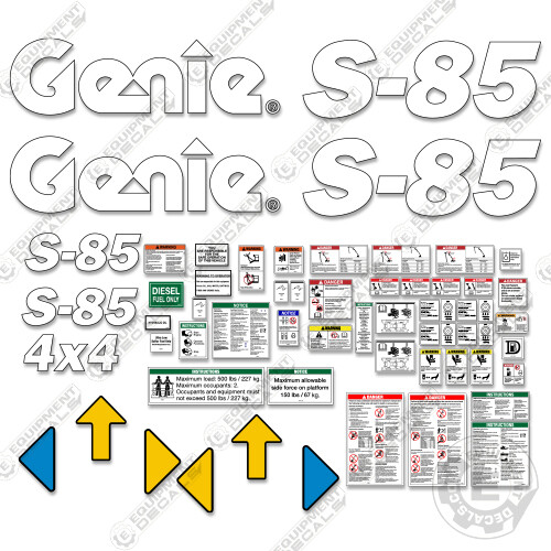 Fits genie s85 boom lift - genie, decal