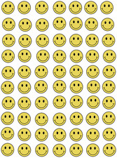 140 X Smiley Face Stickers Kids Rewards Sticker Party Bag Filler Scrapbook 01