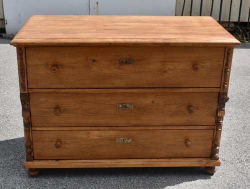Antique pine chest three - chest, of