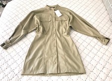 Zara Faux Leather Round Neck