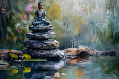 Buddha zen stones meditation - zen,