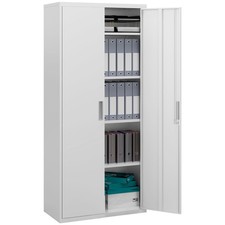 HOMCOM Lockable Metal Cabinet