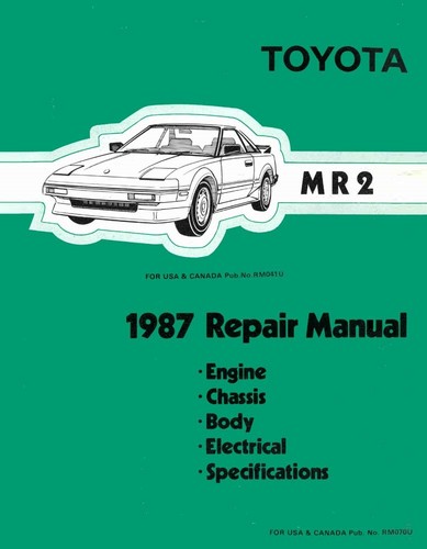 1987 toyota factory shop - 1987, mr-2