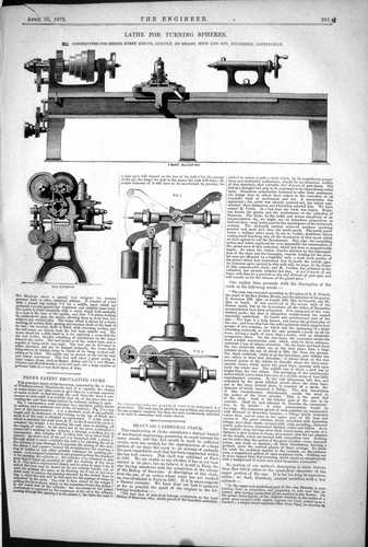 Old 1872 lathe - old, turning