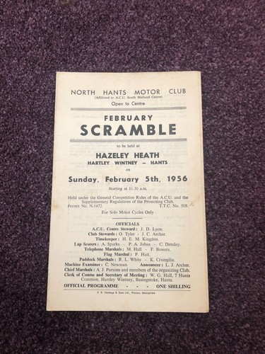 Motor cycle racing scramble
