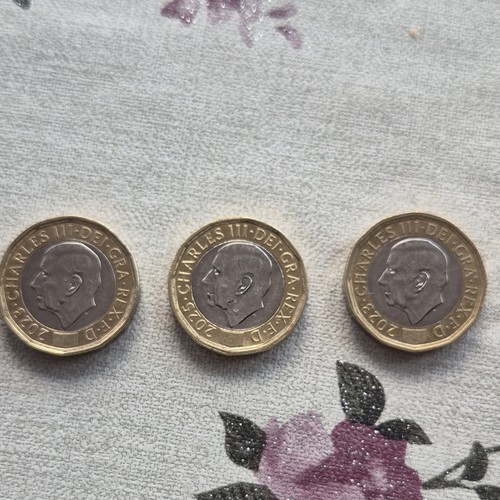 2023 one pound coins x3 - 2023,