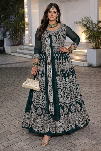 Dark green lehnga choli indian - green,