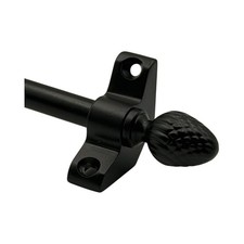 Set of 13 | Stair Carpet Rods | Pine Finial - Wrought Iron | Runners Up To 70cm