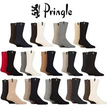 Pringle Mens Boot Socks Made From Recycled Wool 2 Pairs - Many Colours Size 7-11