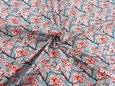 Floral cotton poplin fabric - floral,